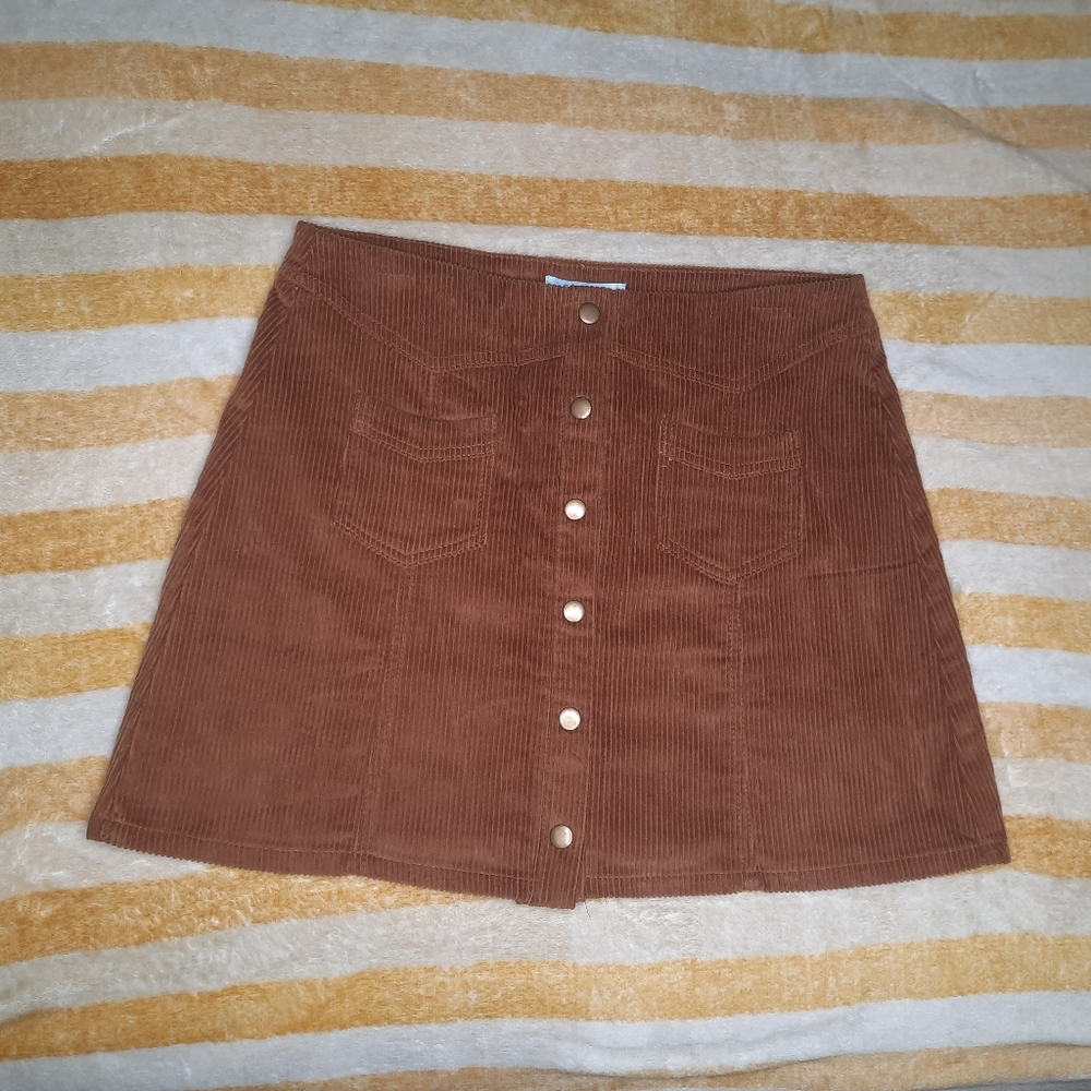 Rust Color Corduroy Skirt NWOT